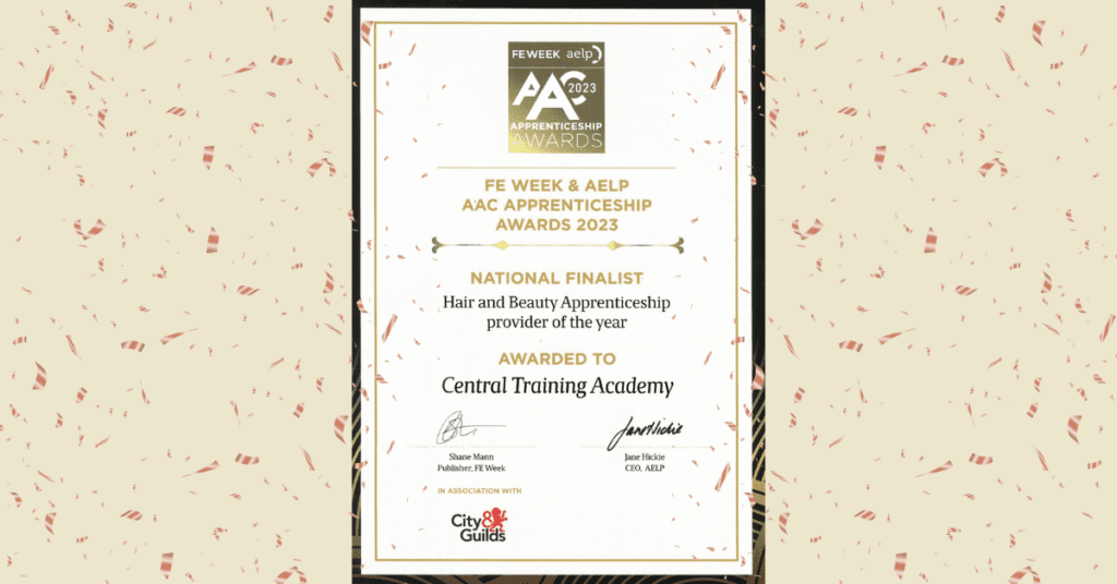 Central Training Academy Hits the Mark with Outstanding Provider Recognition 82 National Apprenticeship Awards Finalist Award