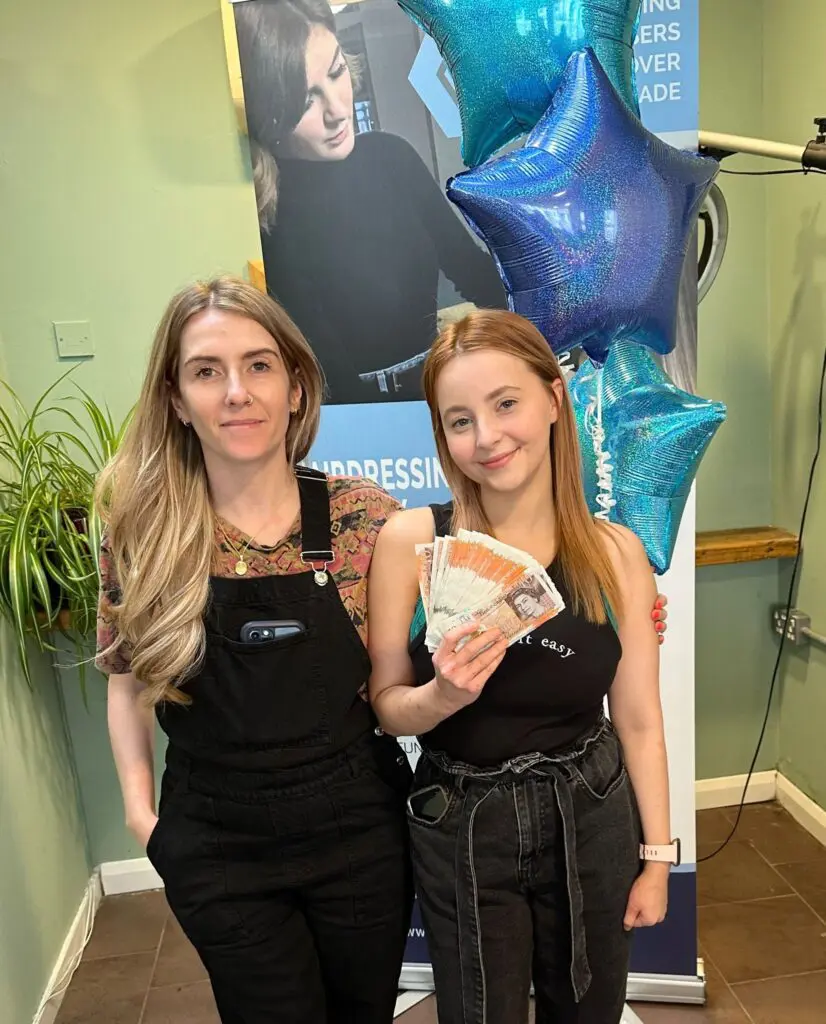 A round up of The Mane Event: Central Hair Competition 2023 7 Central Hair Competition 2023 Winner Kaci Wood with her employer Jane of Eden Hair & Beauty