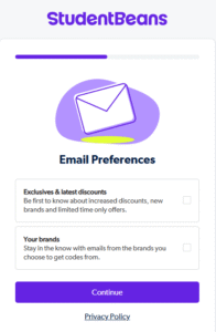 3. Select your email preferences