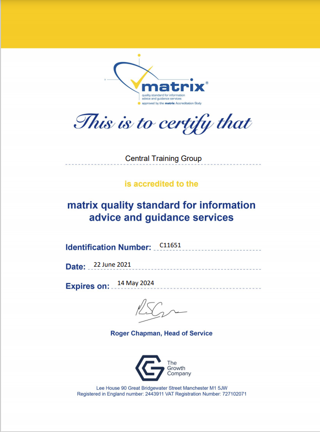 Matrix Certificate CTG