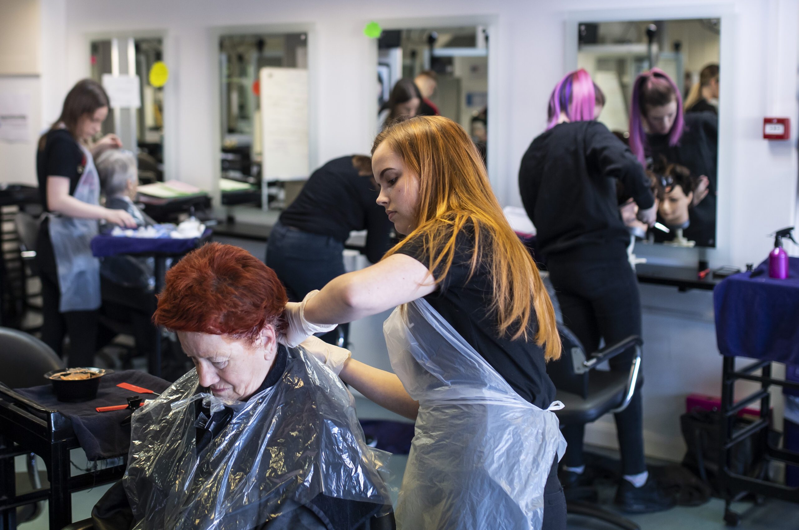 Central Hairdressing Academy Opening - work in a salon