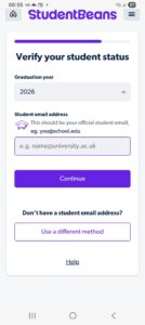 4. Select "Use different method"