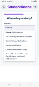 6. Type in "Central Training Group"